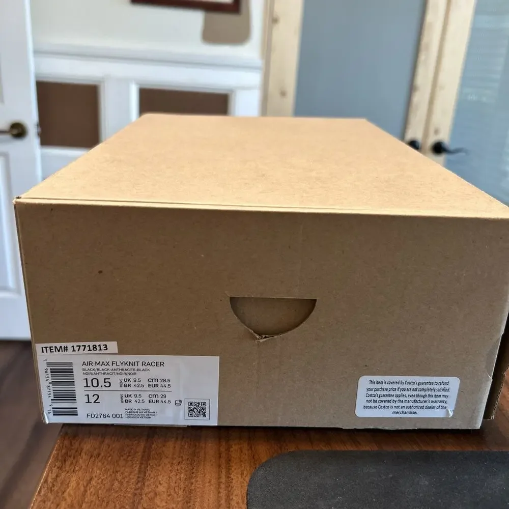 Nike Air Max Flyknit Racer Triple Black FD2764 001 w/Box Size 10.5